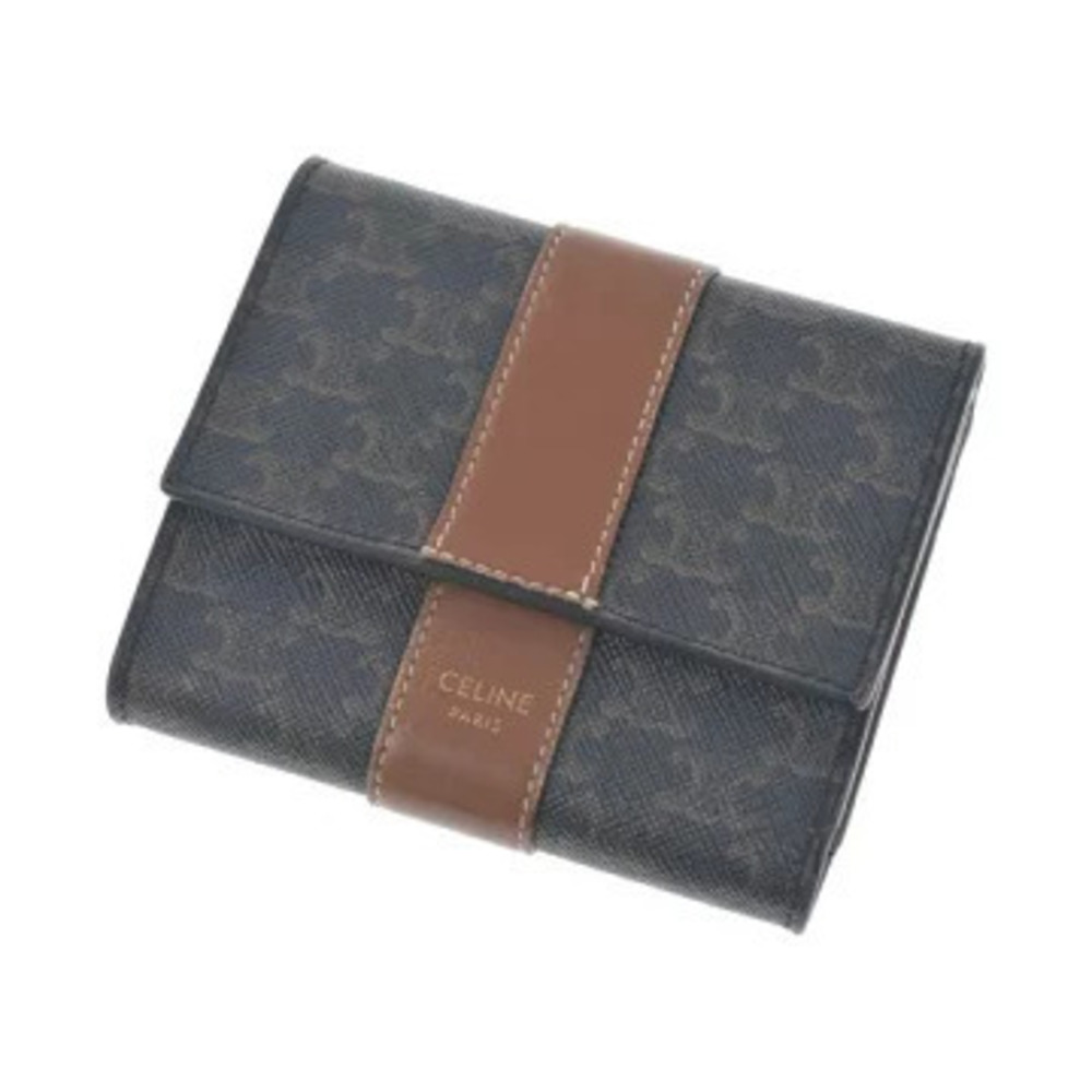 CELINE Wallet Case Black Brown All over